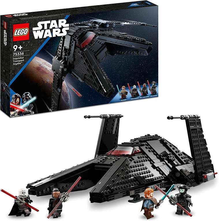 LEGO 75336 Star Wars Transport van de Inquisitor Scythe, Obi-Wan Kenobi Set met Bouwbaar Starship, Poppetjes en Lichtzwaard