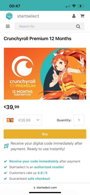 Crunchyroll Premium 12 Months
