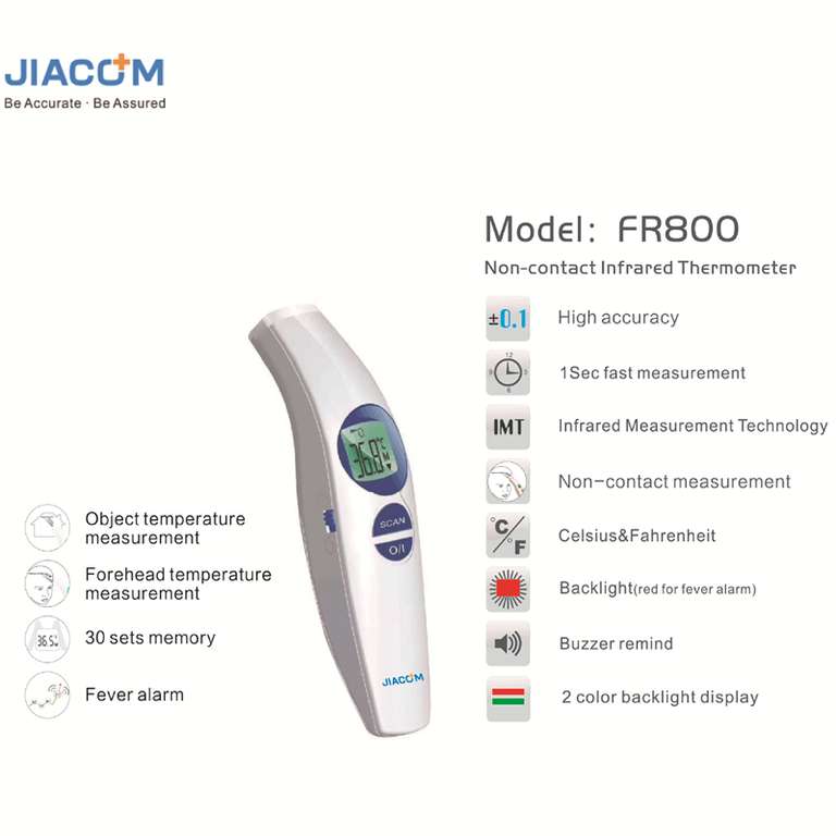 Digitale conctactloze infrarood thermometer voor €3,99 / €2,98 voor 2 stuks als nieuwe gebruiker @ Ochama