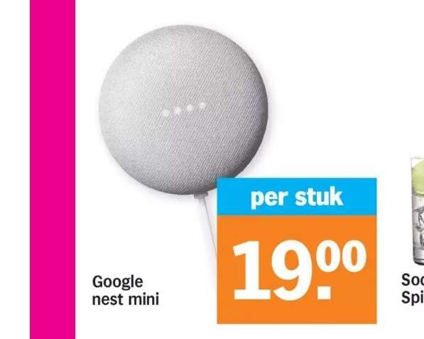 Google nest mini voor €19 bij de Albert Heijn