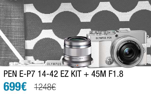 Olympus (OM System) E-P7 14-42 EZ Kit White + extra 45mm F1.8 objectief voor €699