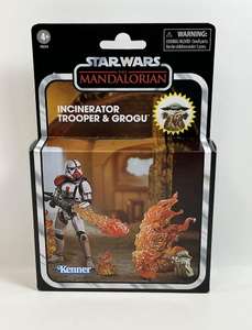 Star wars vintage collection deluxe pack incinerator trooper en grogu