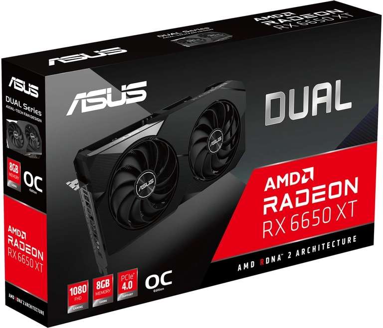 ASUS Dual Radeon RX 6650 XT OC (+ gratis game)