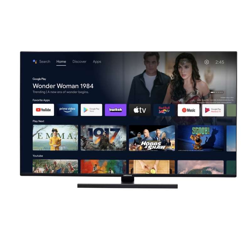 MEDION LIFE X15593 QLED Android TV | 138,8 cm (55'')