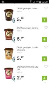 Ola Magnum diverse pits 1 + 1 gratis (€ 2,50 t/m € 5,19)