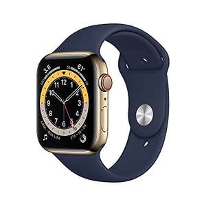 Apple Watch Series 6 GPS + Cellular 44mm Gold Steel Deep Navy Sport Band