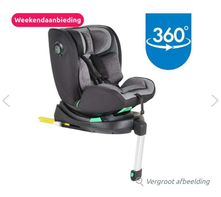 Eco Baby Hok Grijs 40-150cm 360° i-Size Autostoel