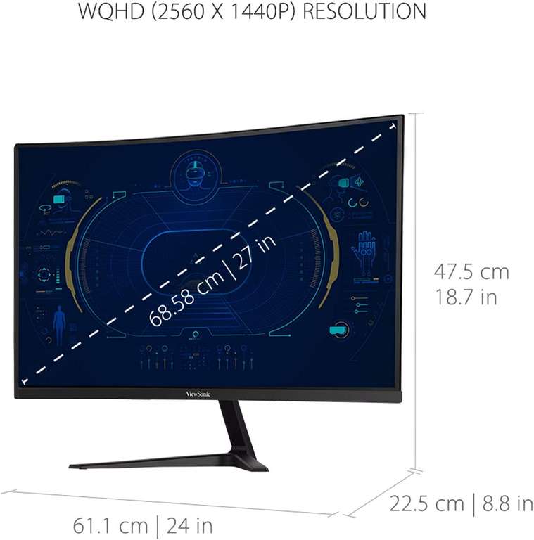 ViewSonic VX2718-2KPC-MHD 27 gaming monitor [27" 1440p 165Hz ]