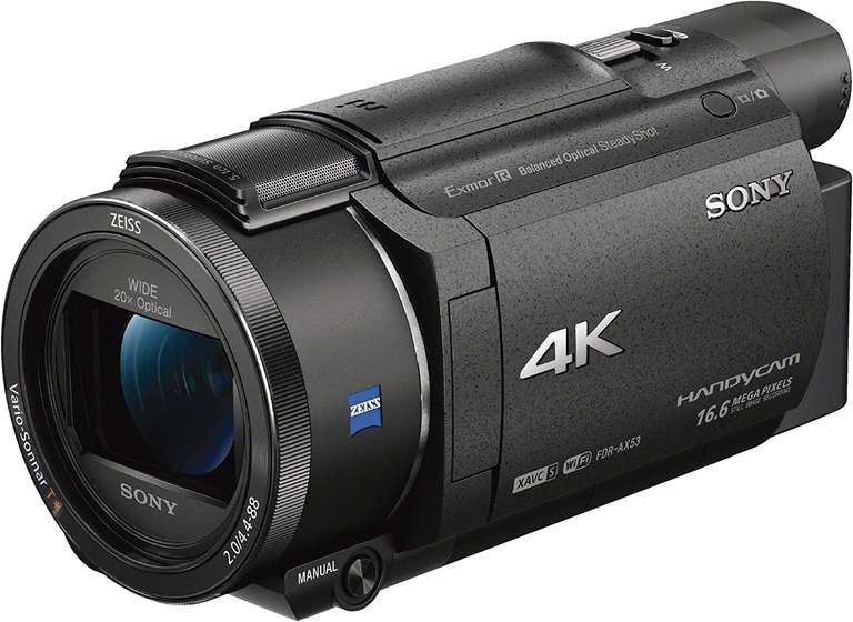 Sony AX53 4K Handycam met Exmor R-CMOS-sensor