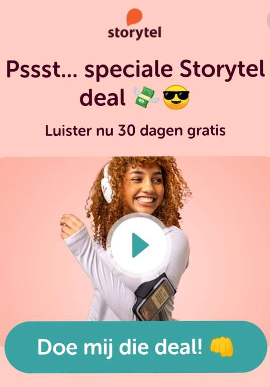 Storytel 30 dagen gratis via Tikkie (nieuwe abonnees)