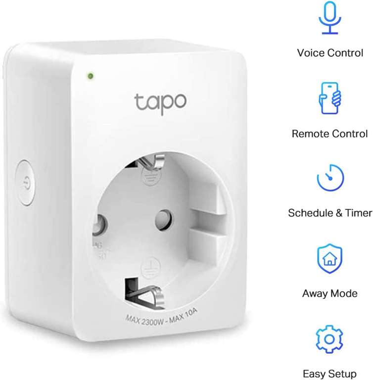 TP-Link Tapo P100 WiFi Smart Plug, Works with Alexa Echo & Google Assistant, No Hub Required, Control via Tapo APP, Timer and Schedules