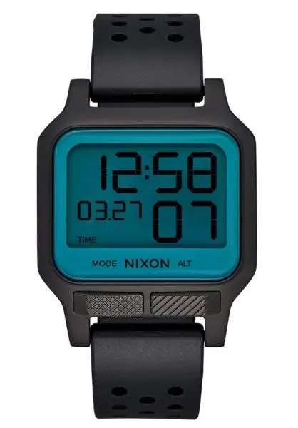 Nixon Heat black/aqua positive digitaal horloge