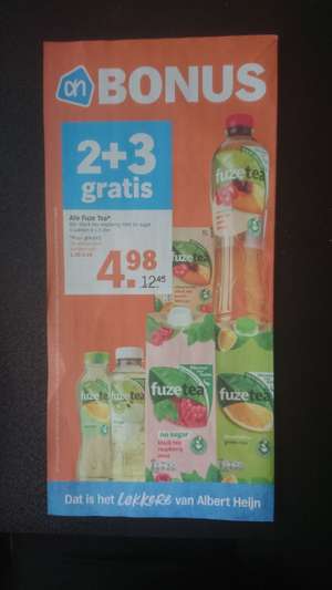 Fuze Tea 2 + 3 gratis bij Albert Heijn