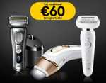 tot € 60,- Cashback bij deelnemende producten van Braun shaver, epilator of IPL