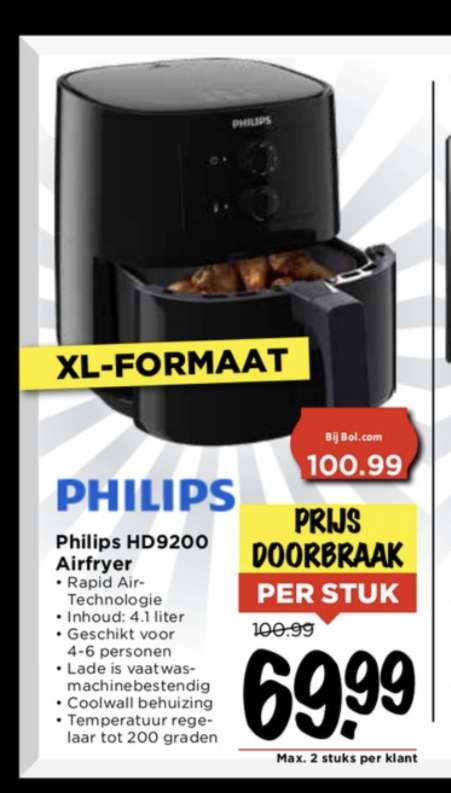 Indringing Huiswerk maken communicatie Philips airfryer HD9200 4,1L [Vomar] - Pepper.com
