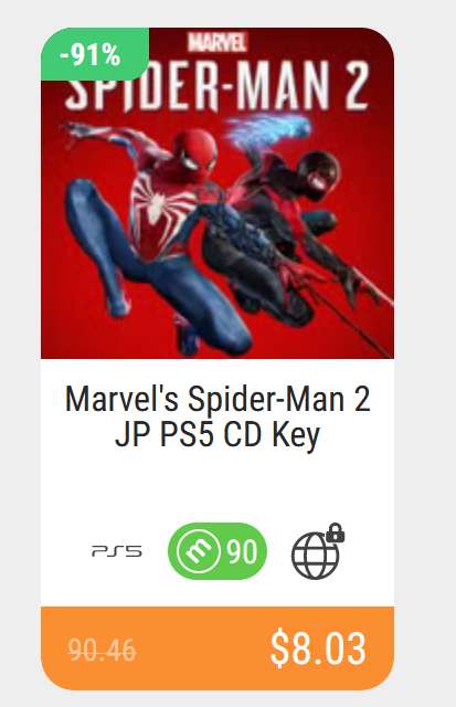 Spiderman 2 (PS5) Code (Japanse PS account nodig, kun je binnen 5min aanmaken)