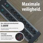 Brennenstuhl Premium-Alu-Line stekkerdoos 10-voudig/stekkerblok van hoogwaardig aluminium (stekkerdoos met schakelaar en 3m kabel, Made in Germany