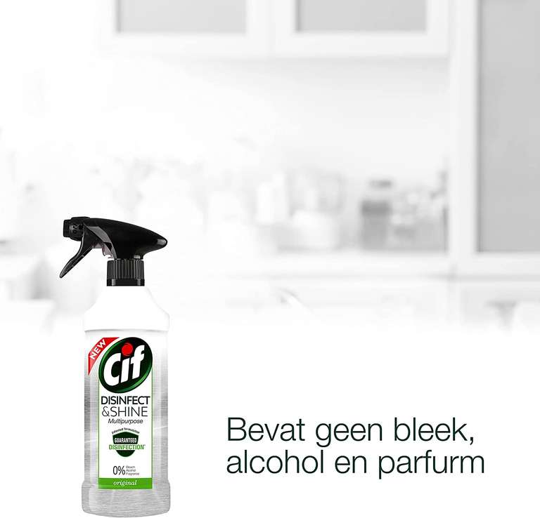 Cif Disinfect & Shine Original Desinfectie Spray - 6 x 500 ml (€1,35 per stuk) @ Amazon.nl