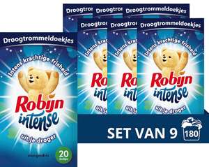 Robijn Morgenfris Droogtrommeldoekjes - 9 x 20 stuks €12,80 || Amazon.nl