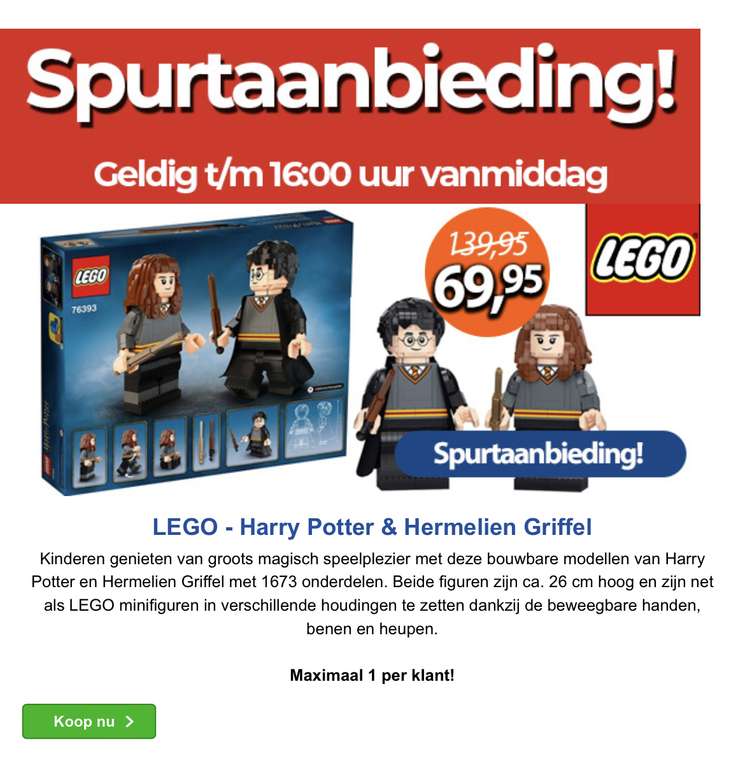 Lego 76393 Harry en Hermelien ( laagste prijs ooit)