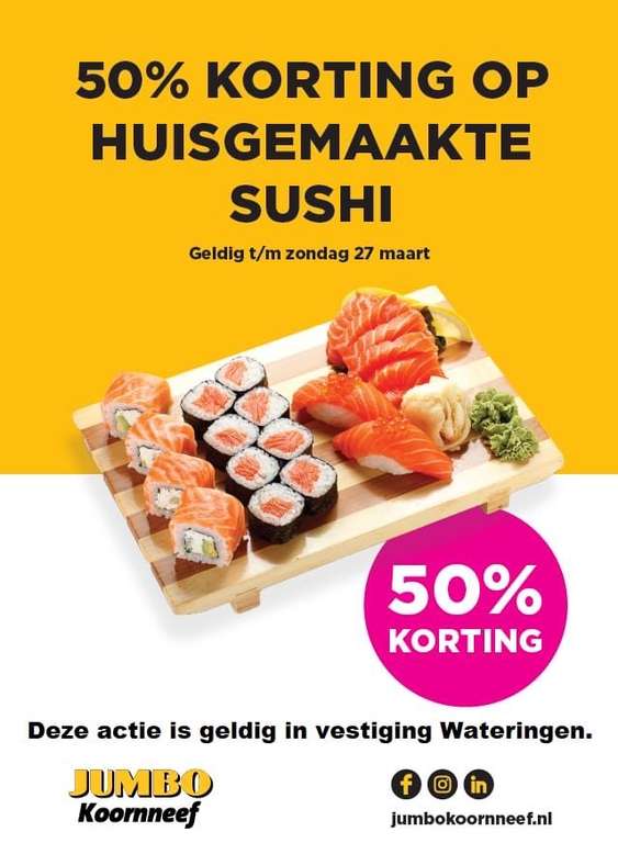 [lokaal] 50% korting op huisgemaakte sushi!