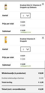 Kruidvat Vitamine D & K druppels €1,50 per stuk