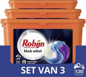 Robijn Wascapsules 3-in-1 Black Velvet - 3 x 40 stuks - Voordeelverpakking