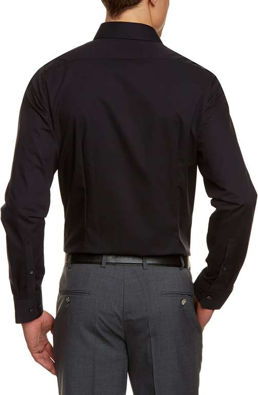 Seidensticker Heren Kent Shaped Fit Businesshemd zwart