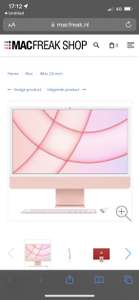 Apple iMac Retina 4.5K 24" (2021) 8GB/256GB 2-port (Roze)