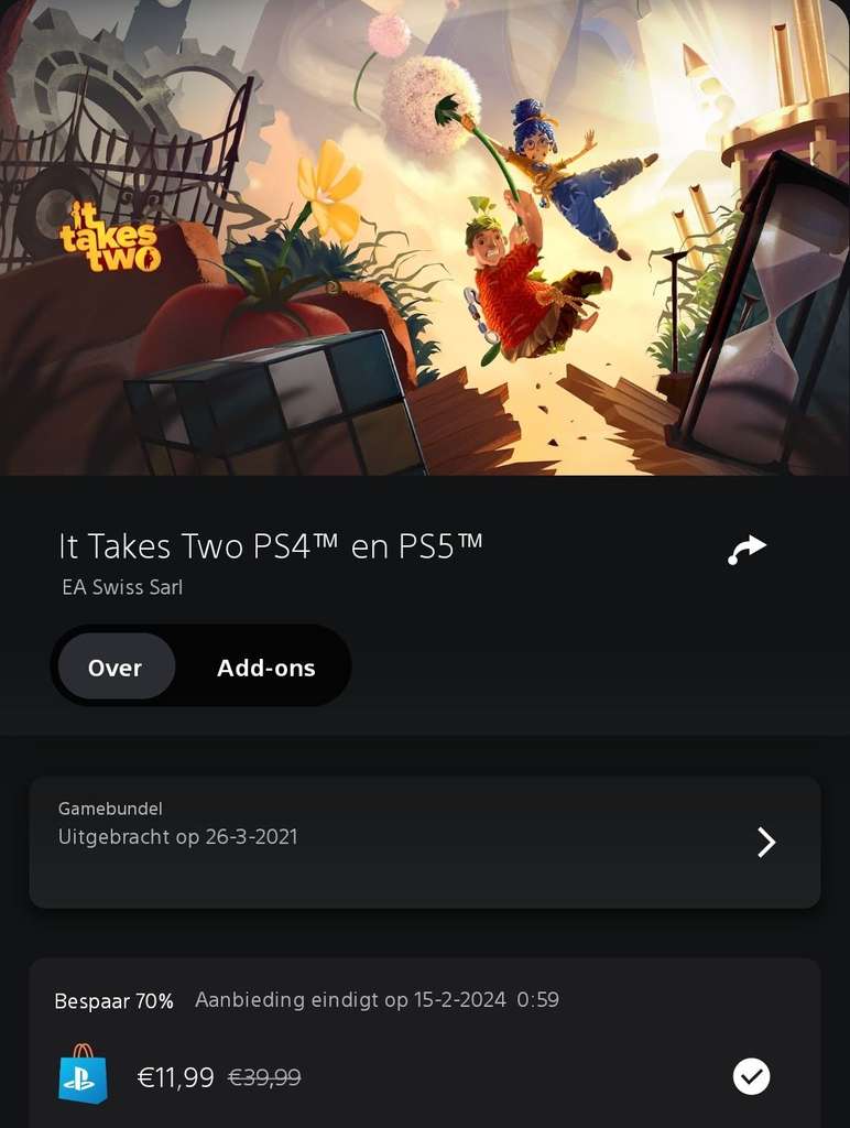 It takes two - PS4 en PS5 - Pepper.com