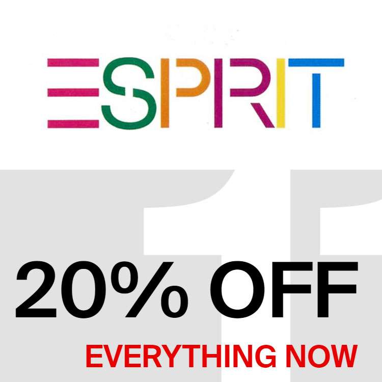 Esprit: 20% korting - ook op sale (met tot -80% korting)