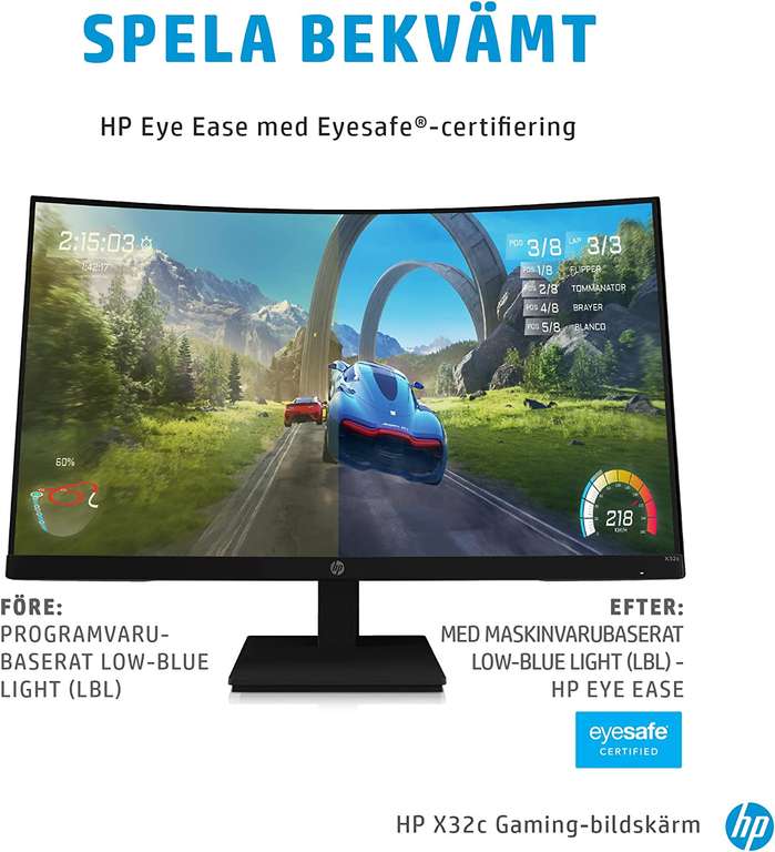 HP X32c curved Gaming Monitor FHD, 165hz
