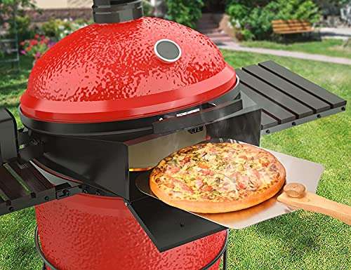 ONLYFIRE 6065 Universele draai- en pizza-ovenset voor Kamado Joe Classic / Pit Boss 22 en andere 45,7 cm keramische grills