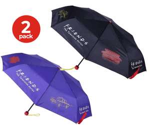 2-Pack - Friends Paraplu Zwart - Opvouwbaar