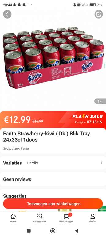 Fanta strawberry kiwi 7,99 per tray