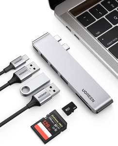 UGREEN USB C Kaartlezer met USB Hub voor MacBook €16,49 @ Amazon