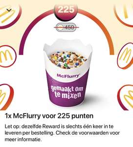 [McDonald’s App] Gratis McFlurry voor 225 punten [normaal 450]