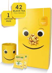 Lipton Thee Yellow Label, Geschenkset - 42 zakjes en Theemok
