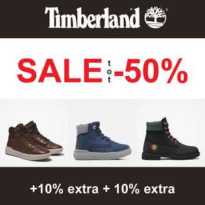 Timberland: veel sale -50% + 10% extra + 10% extra