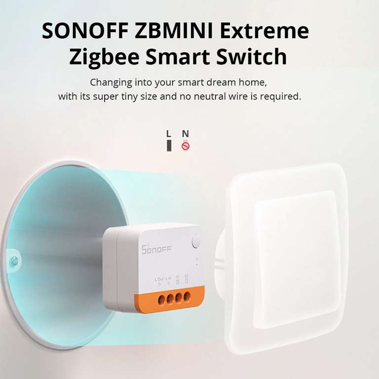 Sonoff ZBMINI L2 Slimme Zigbee3.0-schakelaar (Mini Extreme)