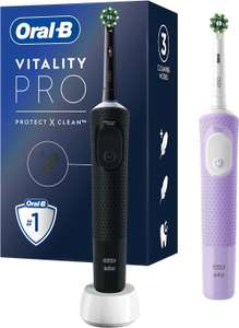Oral B Vitality Pro Duopack Elektrische Tandenborstel Zwart en Lila
