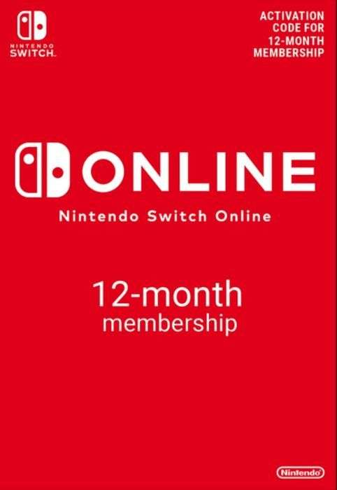 12 maand Nintendo switch online 15,49
