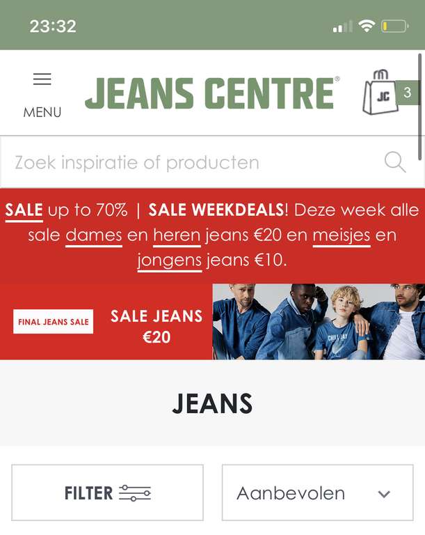 Dames en heren jeans voor €20
