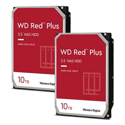 2x Western Digital Red Plus 10TB Harde Schijf voor €416,98 @ WD Store