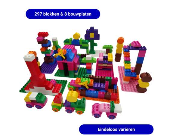 Biobuddi Big Blocks XL set - Bouwset van 300+ stukjes