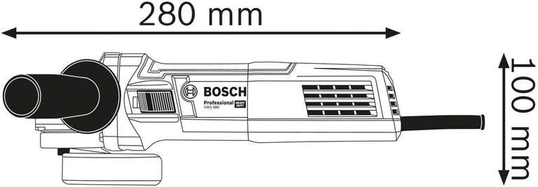 Bosch Professional haakse slijpmachine GWS 880 (bij Amazon België nog €10 goedkoper met de code SD10) - lees de omschrijving