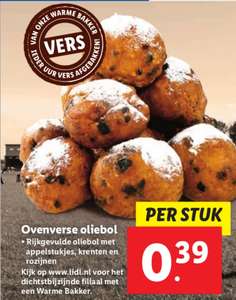 Ovenverse Oliebollen €0,39 per stuk @ Lidl