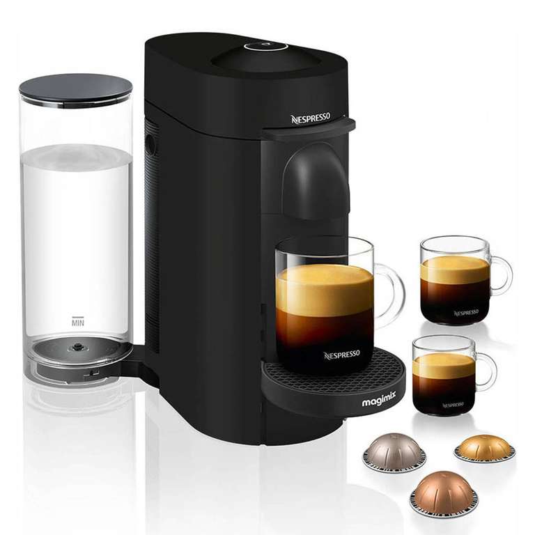 Nespresso VertuoPlus Deluxe koffieapparaat (grijs, rood en mat zwart) voor 39,-