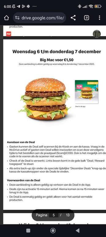 [Decemberdeal] Big Mac €1.50 (6-7 december) @ McDonald's