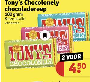 2 Tony's Chocolonely repen €4,50